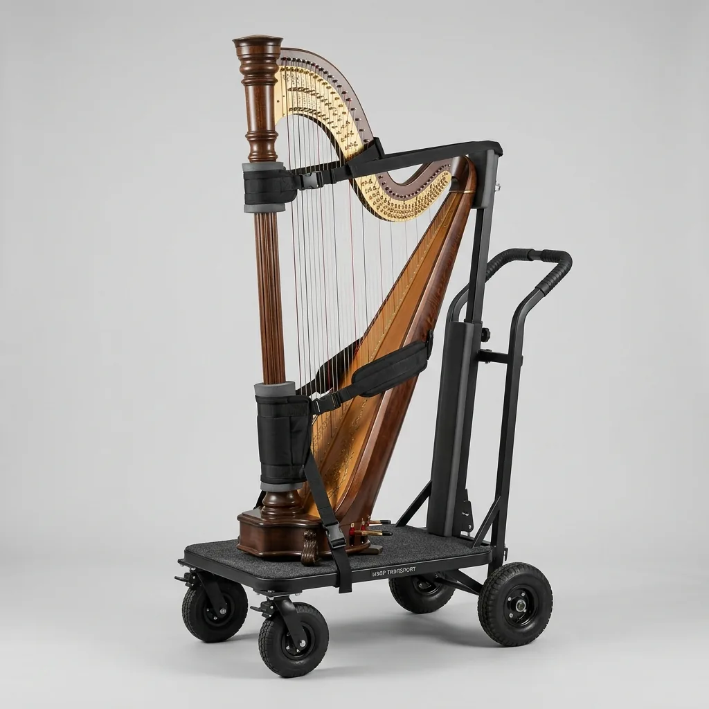 Harp transport trolley rental in Cagliari (harp, instruments, concerts, events)