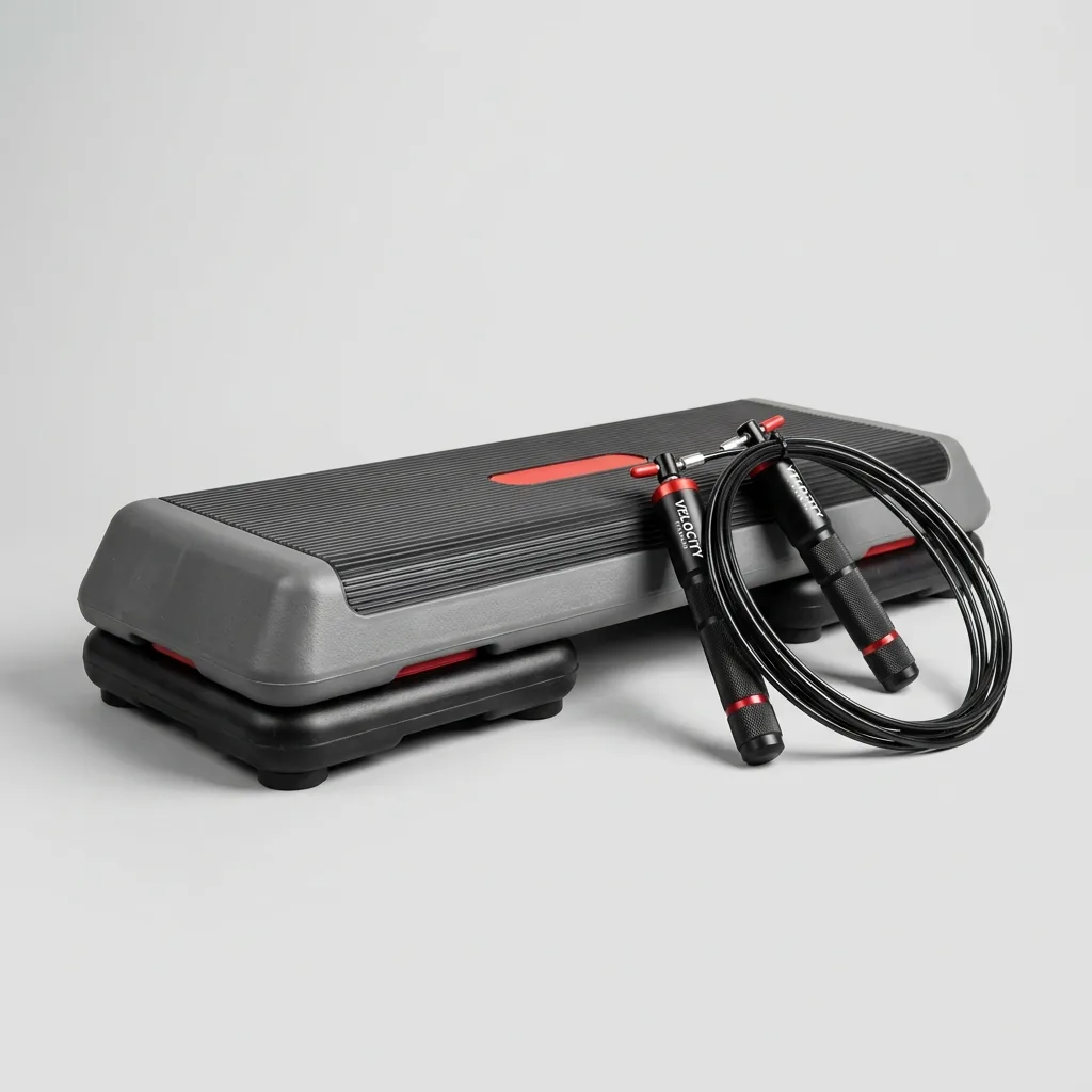 Cardio kit rental with step and jump rope at Cagliari