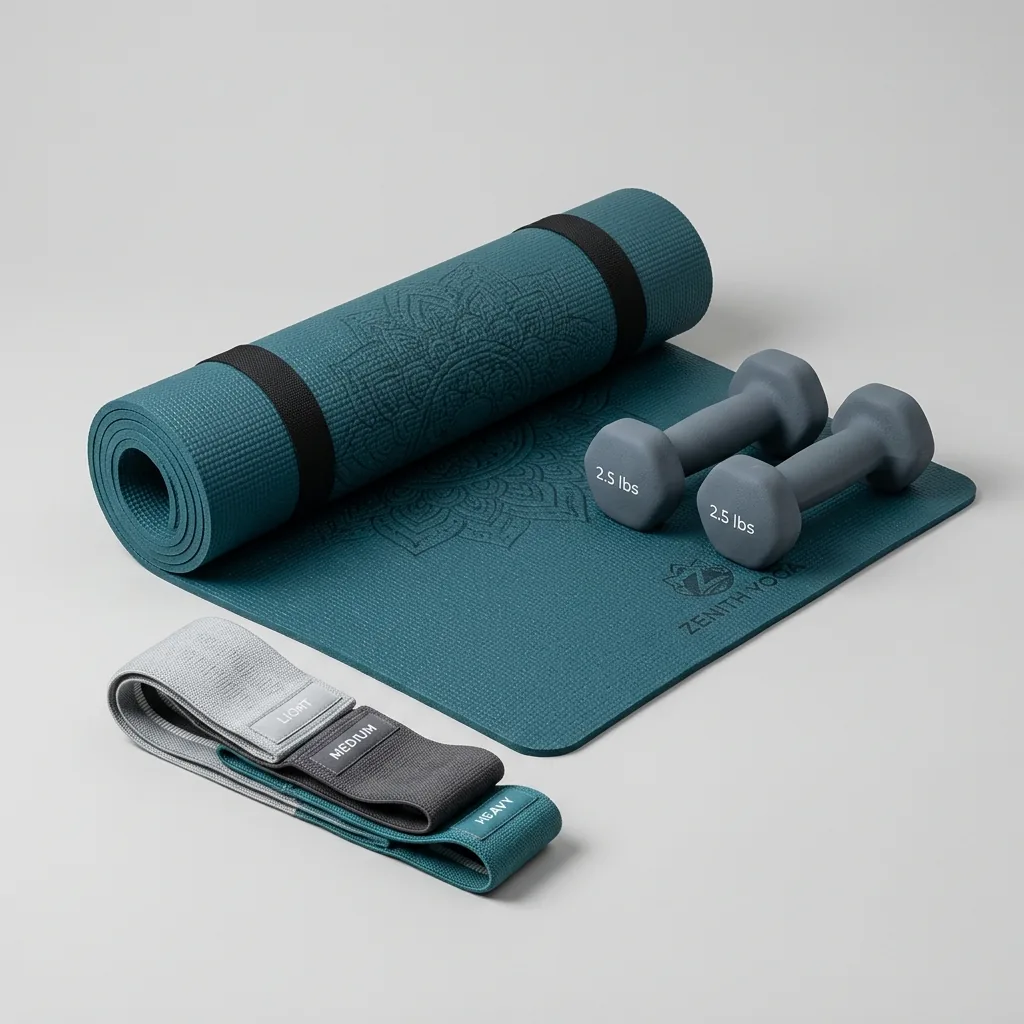 Yoga kit rental with weights and elastic bands at Cagliari