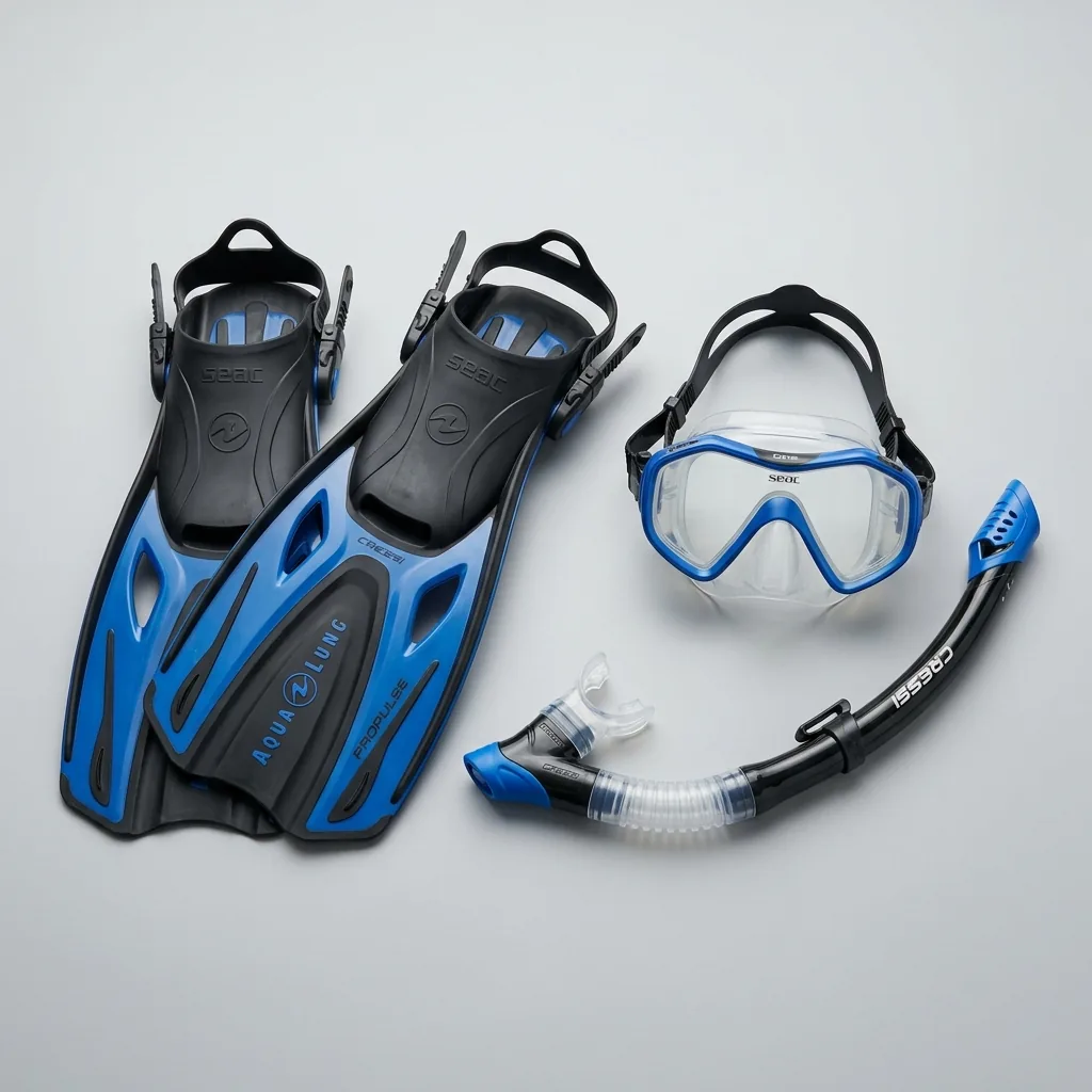 Mask, snorkel and fins hire in Cagliari