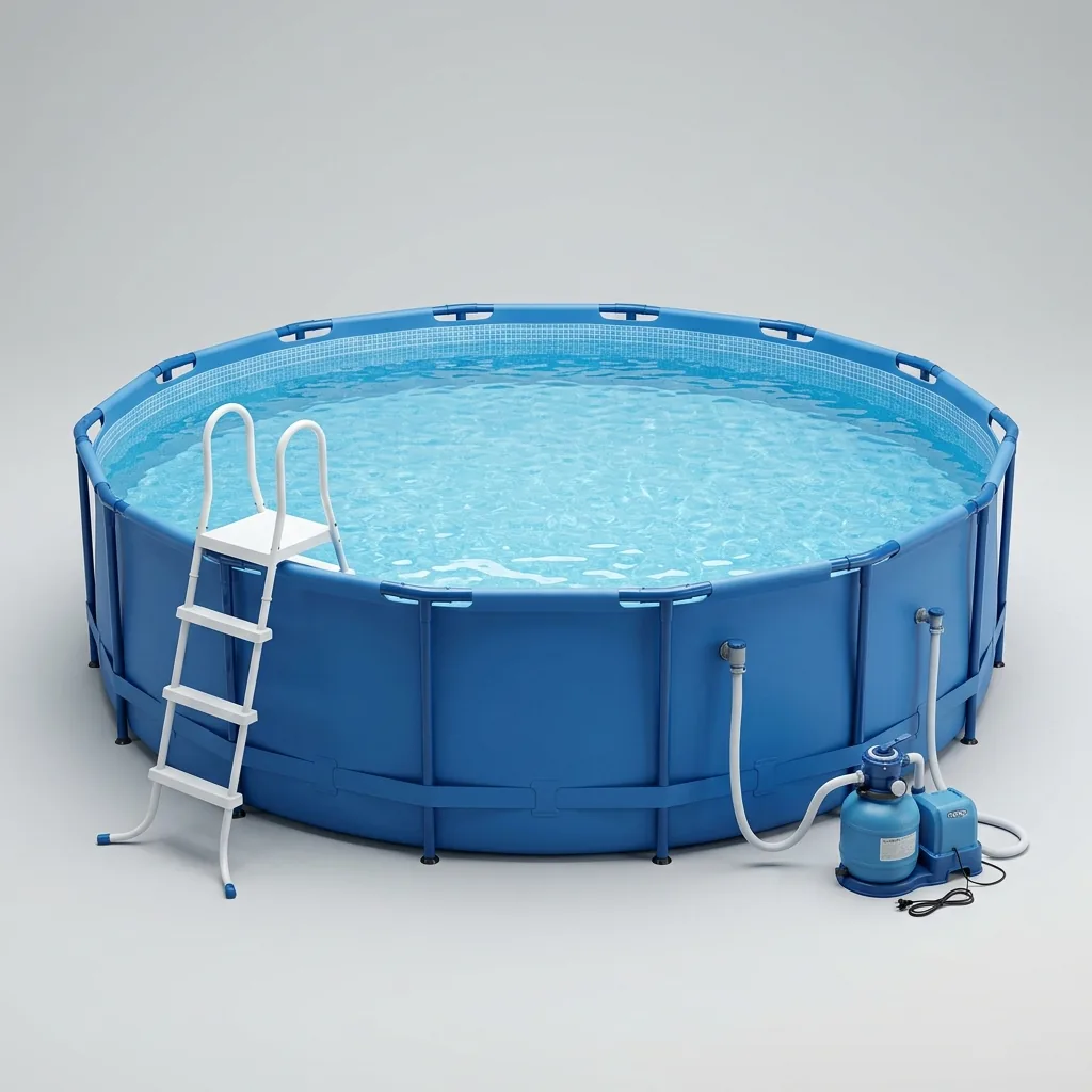 Round above ground garden pool rental in Cagliari